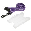 Customcard ltd® Student Printed Neck Lanyard Purple & Double Sided