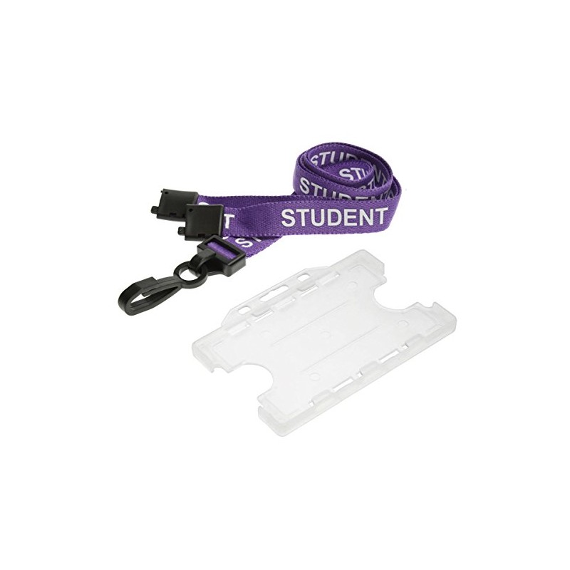 Customcard ltd® Student Printed Neck Lanyard Purple & Double Sided