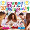 13 Pcs Work Anniversary Decorations, Happy Workiversary Banners with Hanging