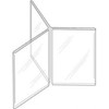 Clear-Ad - LHK-46 - Acrylic 6-Sided Restaurant Menu Table Tent