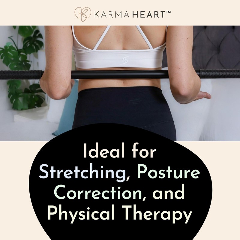 Karma Heart Yoga Stick & Stretching Stick with Super Sturdy