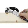 WEITARI Protractor Angle Finder 12-Inch Woodworking Ruler, Adjustable Stainless Steel