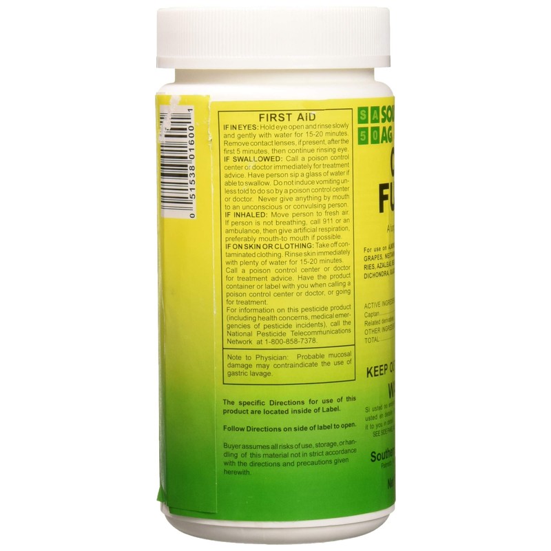 Southern Ag - 01600 - Captan Fungicide - 8oz, White