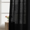 Black Linen Curtains 108 Inches Long 2 Panels for Living
