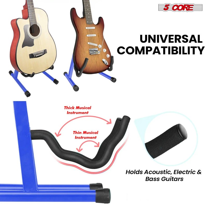 2-Pack GSS BLU A-Frame Guitar Stand with Soft Foam Arm