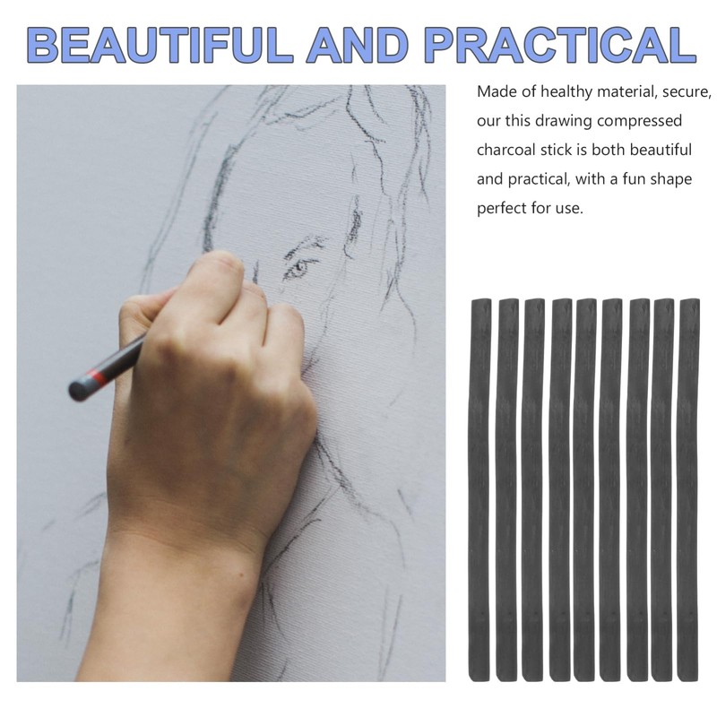 Operitacx Compressed Willow Charcoal for Artists, Shading Charcoal, Durable Drawing