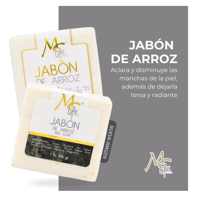 24 Jabones De Arroz Quita Manchas, Aclara, Suaviza, Mc Life.