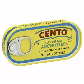 Cento Anchovy Flat Fillets In Olive Oil 2oz Anchovies Umami Choose Quantity - 1 Can