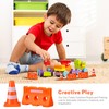 Homoyoyo 24pcs Miniature Traffic Cones Small Traffic Cones Mini Simulation