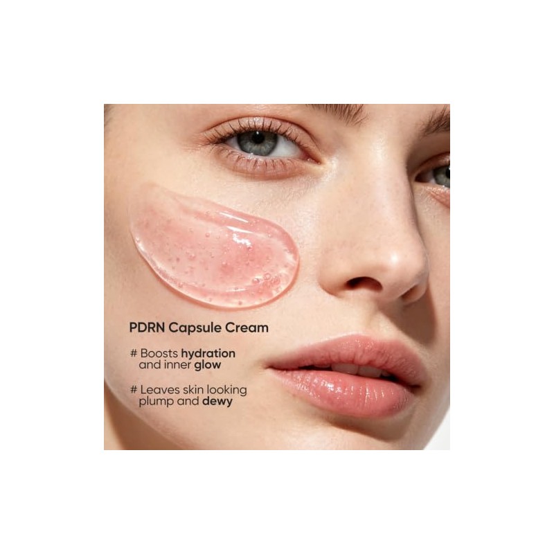 Pink PDRN Capsule Face Cream,Moisturizer Capsule Facial Cream 1.76 OZ