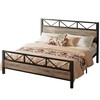 LIKIMIO California King Bed Frame, Tall Industrial Headboard 51.2 ",