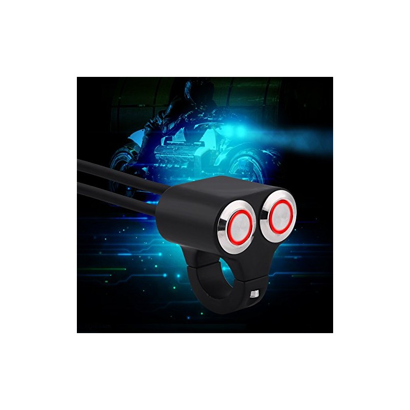 Keenso Motorcycle Handlebar Switch, 7/8 Inch 22 mm Motorcycle Handlebar