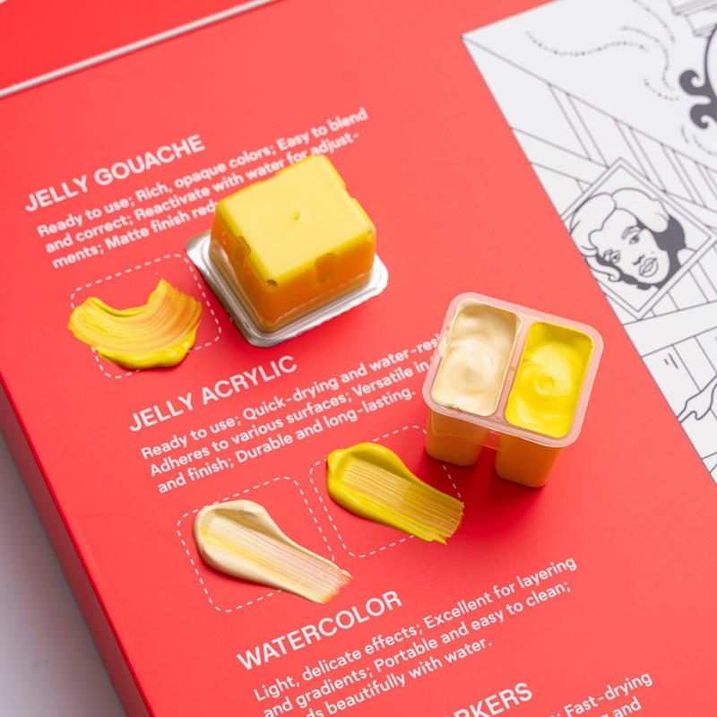 HIMI Gouache Paint Set with Brushes 10 PCS