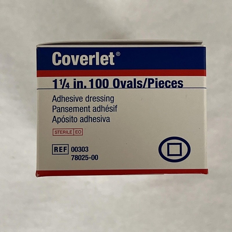 OVAL Spots Adhesive Dressing, 1 1/4" Oval, 100/Box