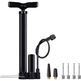 Black Quality High Pressure Ball and Bike Floor Pump, Bicycle Pump, Bike Pump, Stand Pump 160PSI. Bike Air Pump with Ball Pump Needle for Bike Basketball Football etc