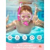 Snorkel Set Children's Diving Goggles Dry Snorkel Set (Pink)