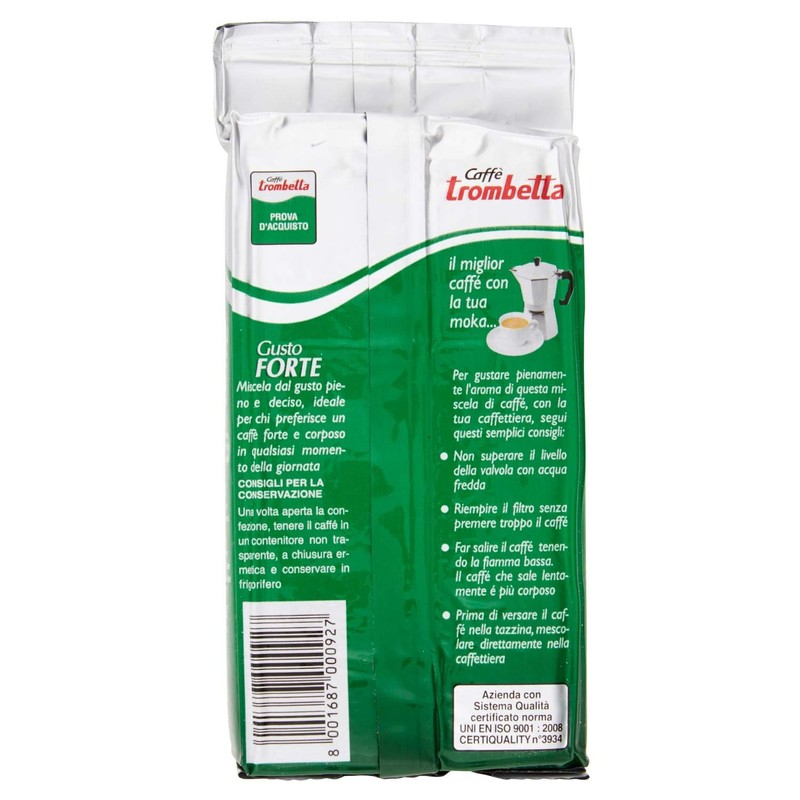 Trombetta Gusto Forte Grinded Coffee, 1 lb (Pack of 2)