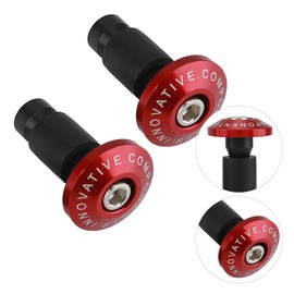 Handlebar End Cap, 22mm 7/8 Inch Motorcycle Handlebar End Slide Caps for Racing ATV Offroad (Red)