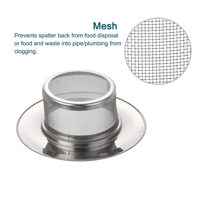 sourcing map 2Pcs Kitchen Sink Drain, Stainless Steel Kitchen Sink
