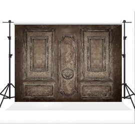 Kate 8×8ft Dark Wood Backdrop Retro Wooden Door Photo Backdrop Browm Background for Pictures