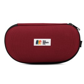 Oso Supply Co - Shockproof Water-Resistant Snow Goggles Case, Hard Shell for Large Ski & Snowboard Goggles, Lightweight (Burgundy)