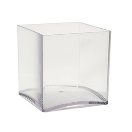 OASIS® clear acrylic cube vase (15cm) by Smithers Oasis
