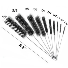 WitBicg 8.2 Inch Nylon Tube Brush Pipe Cleaning Brushes with Packing Box, Set of 10