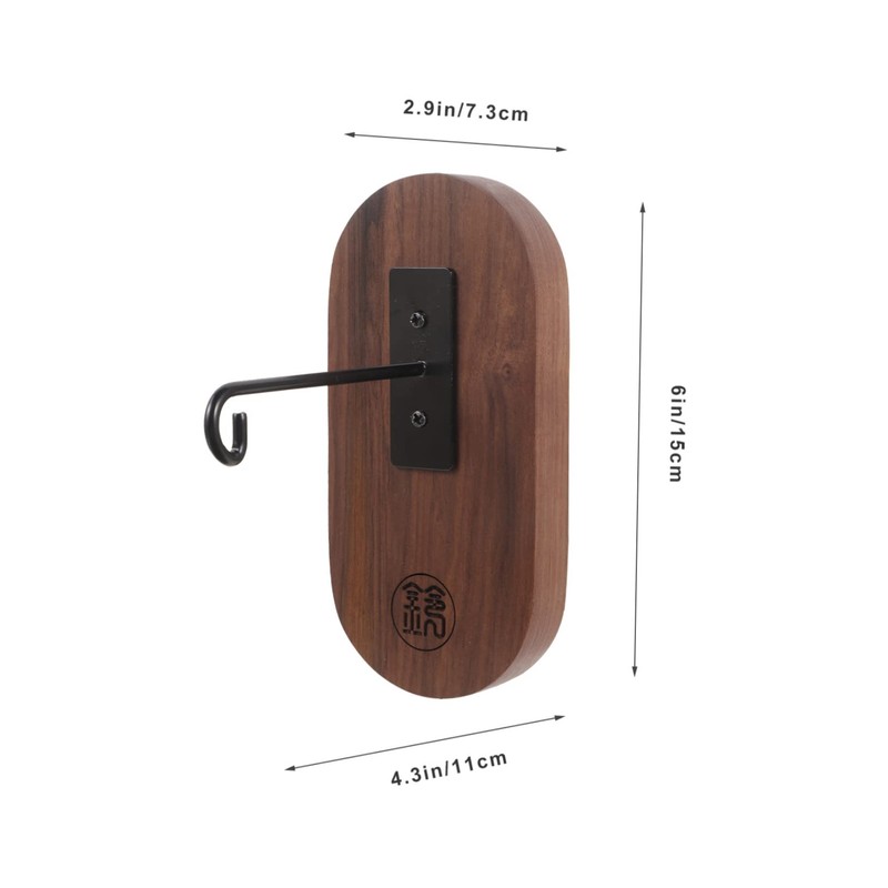 BIUDECO Metal Hook Wooden Wind Chime Bracket Wall Mount Easy