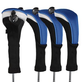 Andux Long Neck Golf Hybrid Club Head Covers with Dial No. Tag CTMT-02 (Blue,4pcs)