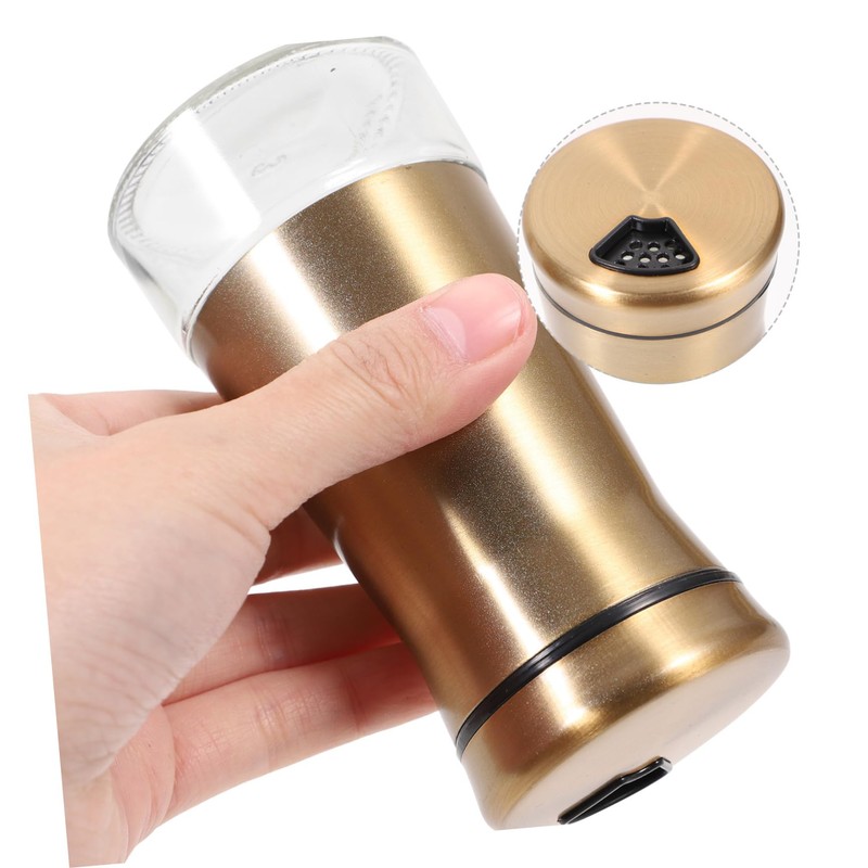 STOBAZA 2Pcs Seasoning Visible Bottles Kitchen Spice Jars Easy to
