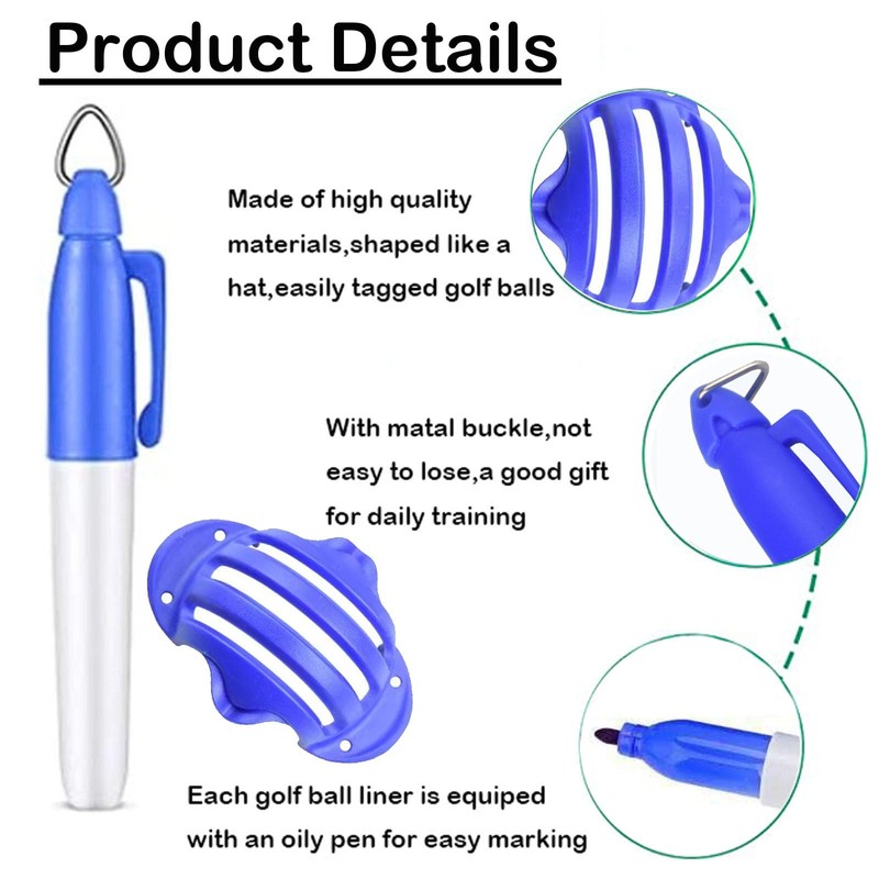 HZZXCH 8Pcs Golf Ball Line Drawing Marking Alignment Kits Golf