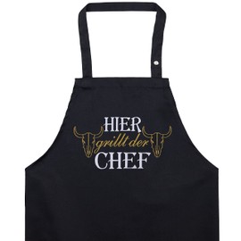 EXPRESS-STICKEREI Apron Papa Grill/Chef Cooking Apron with Modern Design Grill Apron for Men / Women Apron Adjustable with Pocket - Chef Cooking Kitchen Apron Men's Bib Apron Father's Day Gift, Hier