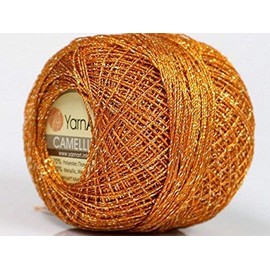 Copper Gold Metallic Braid Thread Camellia #50147-13 gram, 100 Yards
