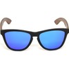 Walnut Wood Classic Sunglasses For Men and Women with Blue