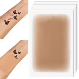 PAGOW 8 Pcs Tattoo Cover Up Tape, Waterproof Ultra Thin Scar Patch, Invisible Sweatproof Concealer Sticker, Breathable Skin Cover Up Pad for Tattoo, Scar, Birthmarks, Dark Spots (Brown Skin)