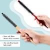 2 Pcs Small Round Hair Brush Mini Round Wood Brush