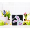 HRENCY Easter Wood Box Sign Decor Rustic Farmhouse Easter Bunny
