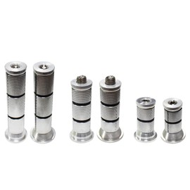 Yuauy Set of Front Fork Headset Expansion Bolt Screw 6 sizes Compression Plug Suspension Inserts Core 28.6/31.8mm 24mm to 30 mm Expander Reusable CNC Knurling Aluminum Alloy Steel For Mountain Bikes