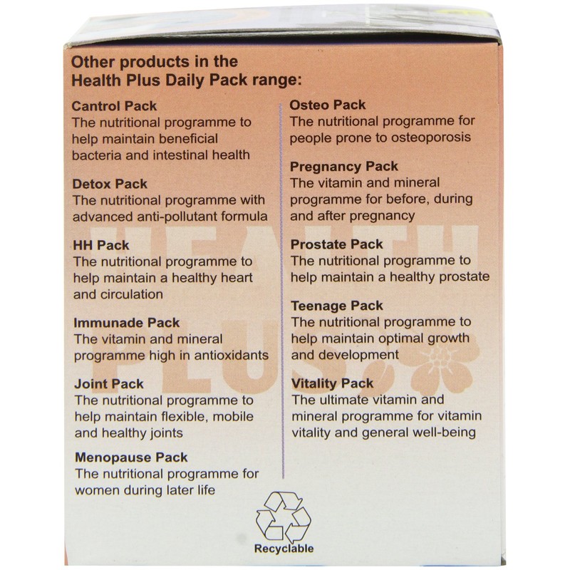 Health Plus Metabolic Pack Energy and Slimmers Daily Supplement -