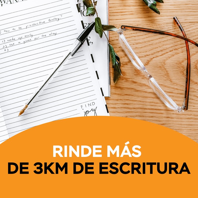 BIC, Bolígrafo de Punto Mediano, Pluma Clásica, Cristal Dura +,