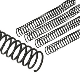 PATIKIL 20mm(3/4") Plastic Spiral Binding Coils, 50 Pcs Binding Spirals 170 Sheet Capacity 3:1 Pitch Binding Spirals for Binding Paper Sheets, Black