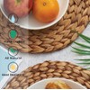 (4 Sizes: 12"-13"-14"-15") BARIEN Brown Woven Placemats Round Natural Water