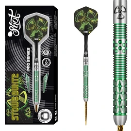 Shot Pro Series – Stowe Buntz 2.0 Steel Tip Dart Set-90% Tungsten Barrels Professional Steel Tip Darts Set Throwing Darts for Bristle Dartboard Made in New Zealand For Men & Women Metal Tip