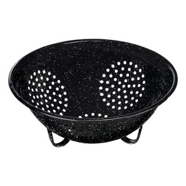 Granite Ware Colander - Durable Stainless Steel Kitchen Colander with Large Holes for Efficient Drainage, Basic Kitchen Tools - Lightweight & Versatile for Pasta, Fruits, Vegetables (Speckled Black)