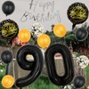 Black 60th Birthday Decorations Party Supplies-Silver Happy 60th Birthday Banner