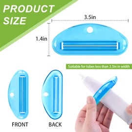 LOVEINUSA Toothpaste Squeezer, 10PCS Toothpaste Tube Squeezer Toothpaste Dispensers Tube Squeezer Holders Hanging Toothpaste Clips for Bathroom Assorted Colors