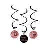 PD-Party 7024102 Swirl Decorations, New Pink