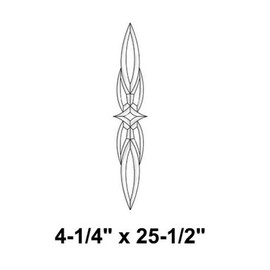 Exquisite Cluster 4-1/4" x 25-1/2" Exquisite Clear Glass Bevel Cluster EC943