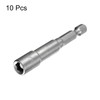 sourcing map 10pcs Hex Nut Driver Drills Bit 1/4" 6-Point