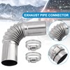 VOBOR Stainless Steel Exhaust Pipe Angle Connector Fuel Tank Exhaust